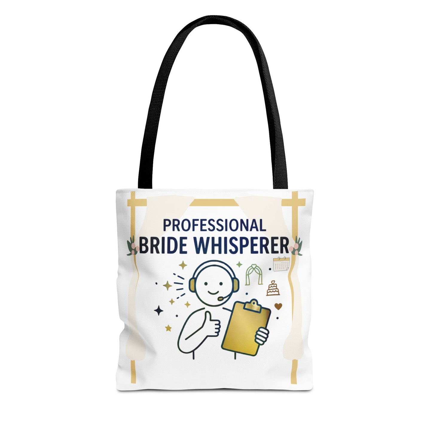 Event Planner/Wedding Planner Gift- "Professional bride whisperer" design- 13x13/16x16" Polyester Tote Bag