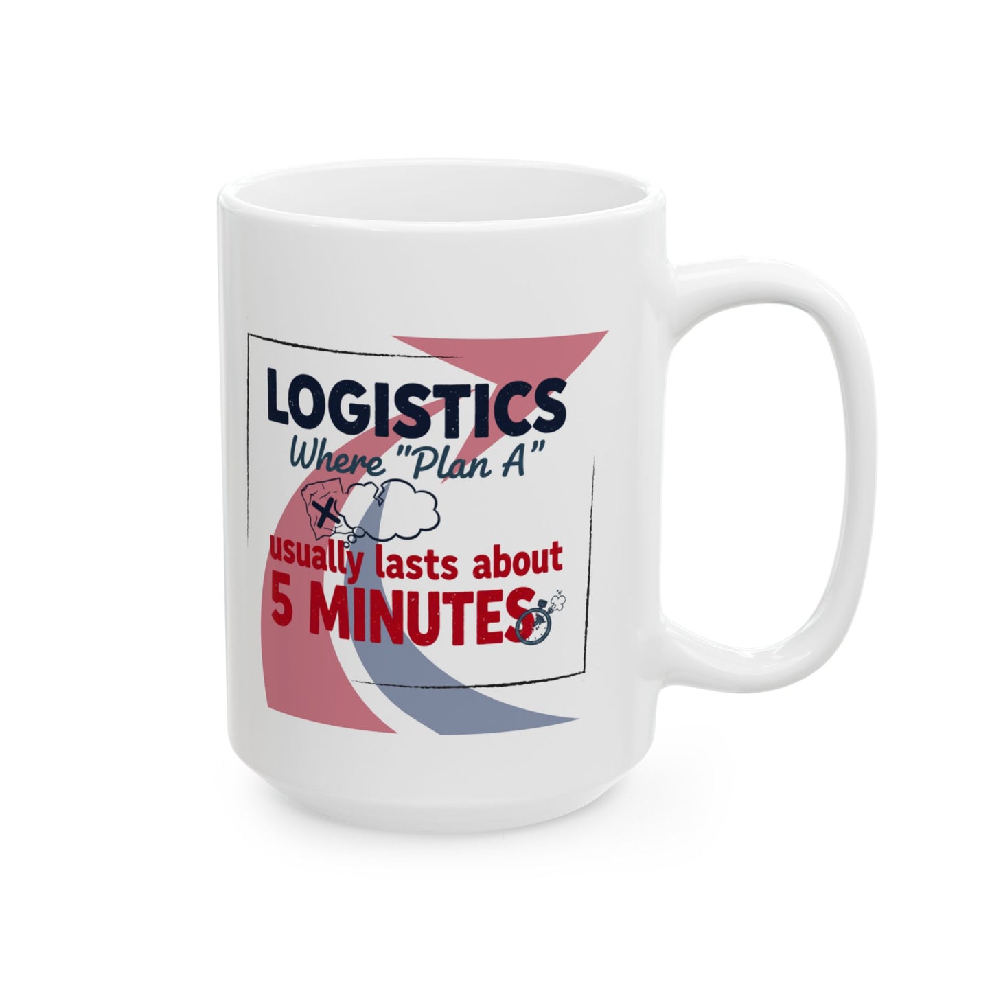Logistics Manager 11/15oz Ceramic Coffee Mug | Supply Chain Specialist Sarcastic Gift | Plan A Lasts 5 Minutes