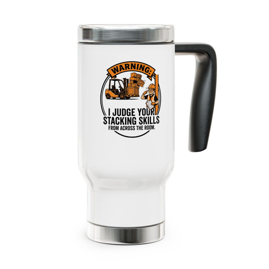 travel mug warning: I judge your stacking skills from across the room