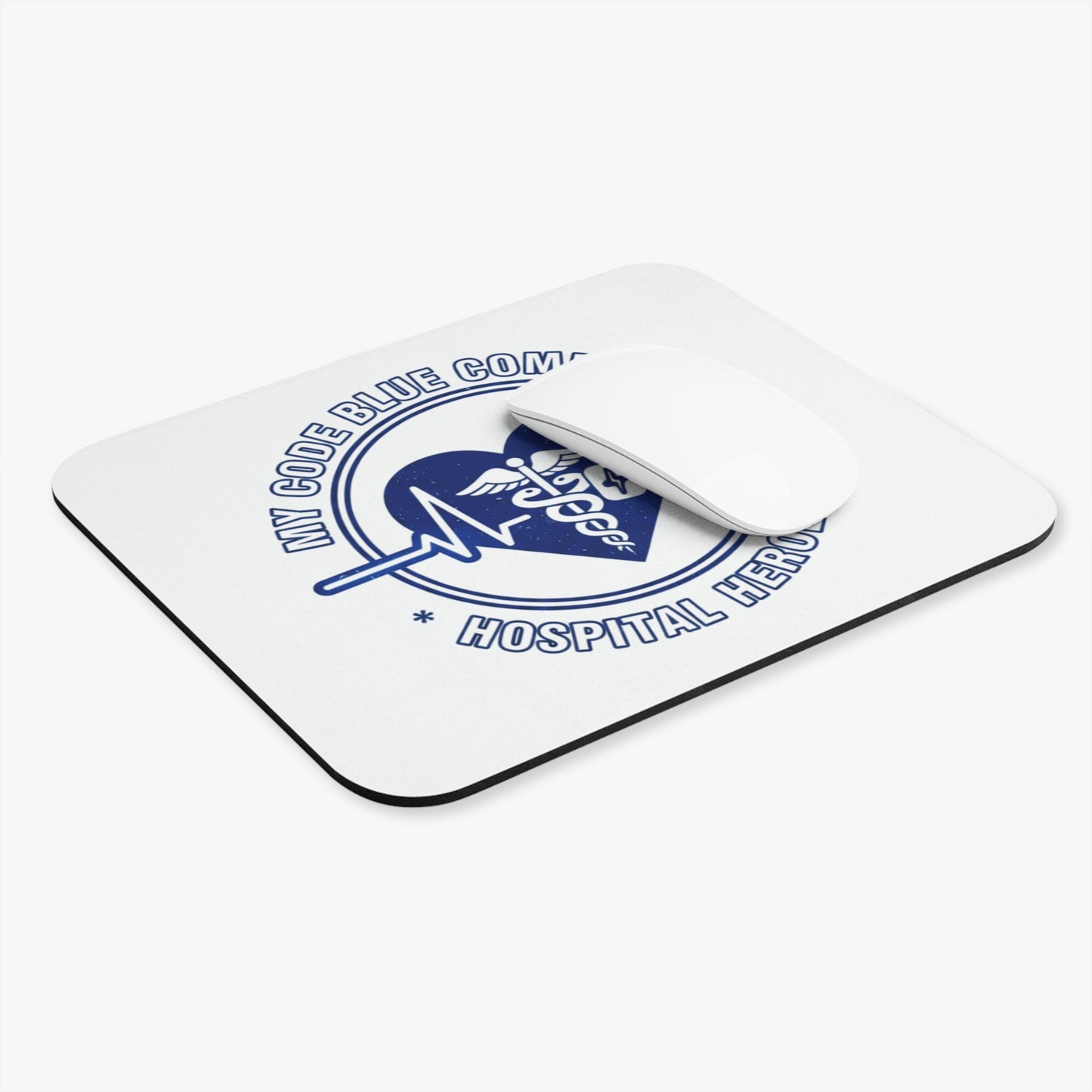 Coworker/8-Hour Ally Gift - "My code blue companion hospital heroes" design - 9x8" Mousepad