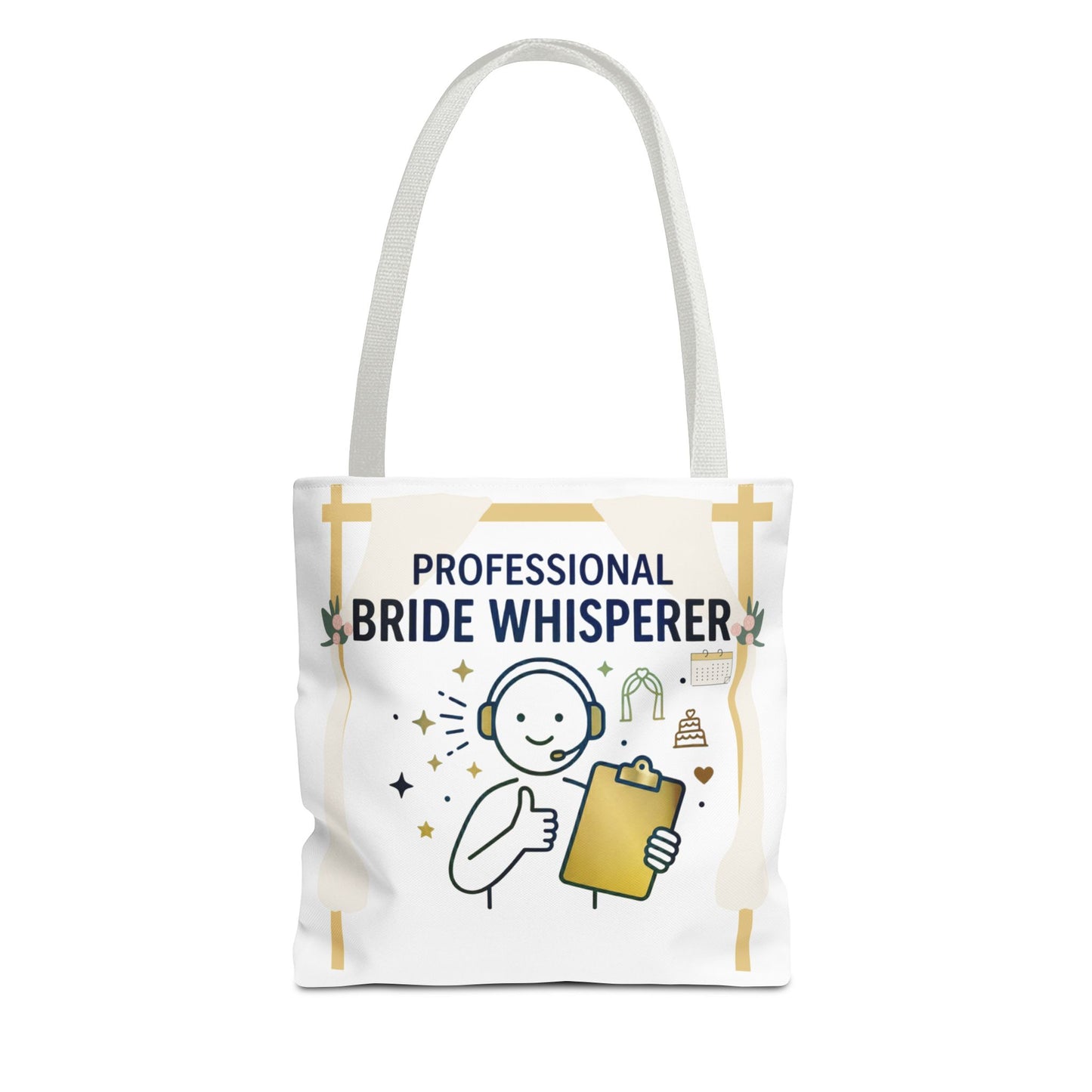 Event Planner/Wedding Planner Gift- "Professional bride whisperer" design- 13x13/16x16" Polyester Tote Bag