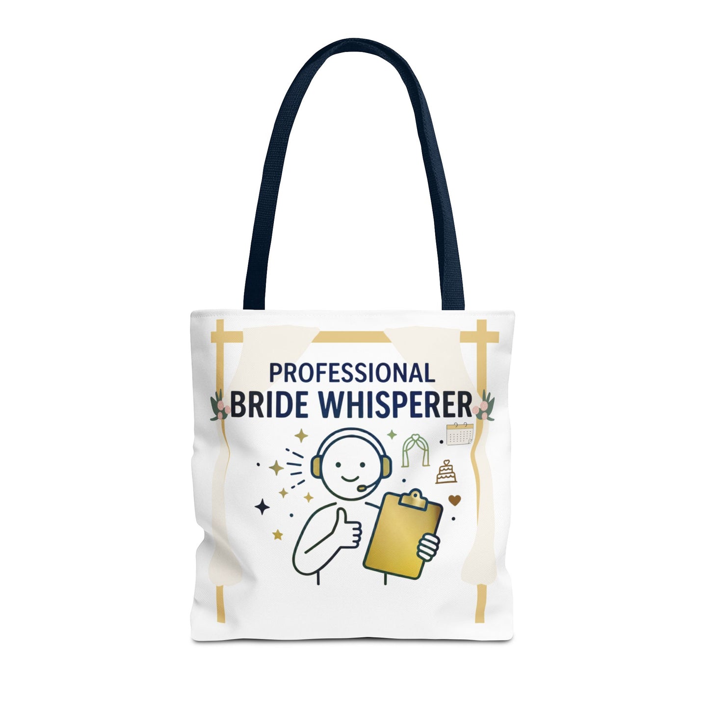 Event Planner/Wedding Planner Gift- "Professional bride whisperer" design- 13x13/16x16" Polyester Tote Bag
