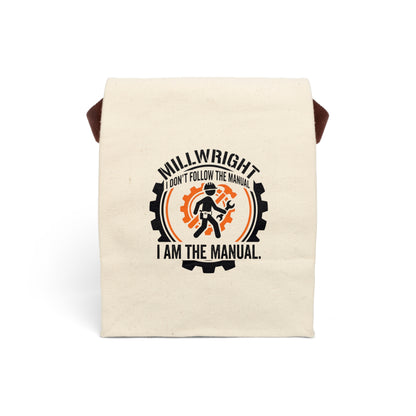 Millwright Gift- "I don't follow the manual. I am the manual" design- Canvas Lunch Bag