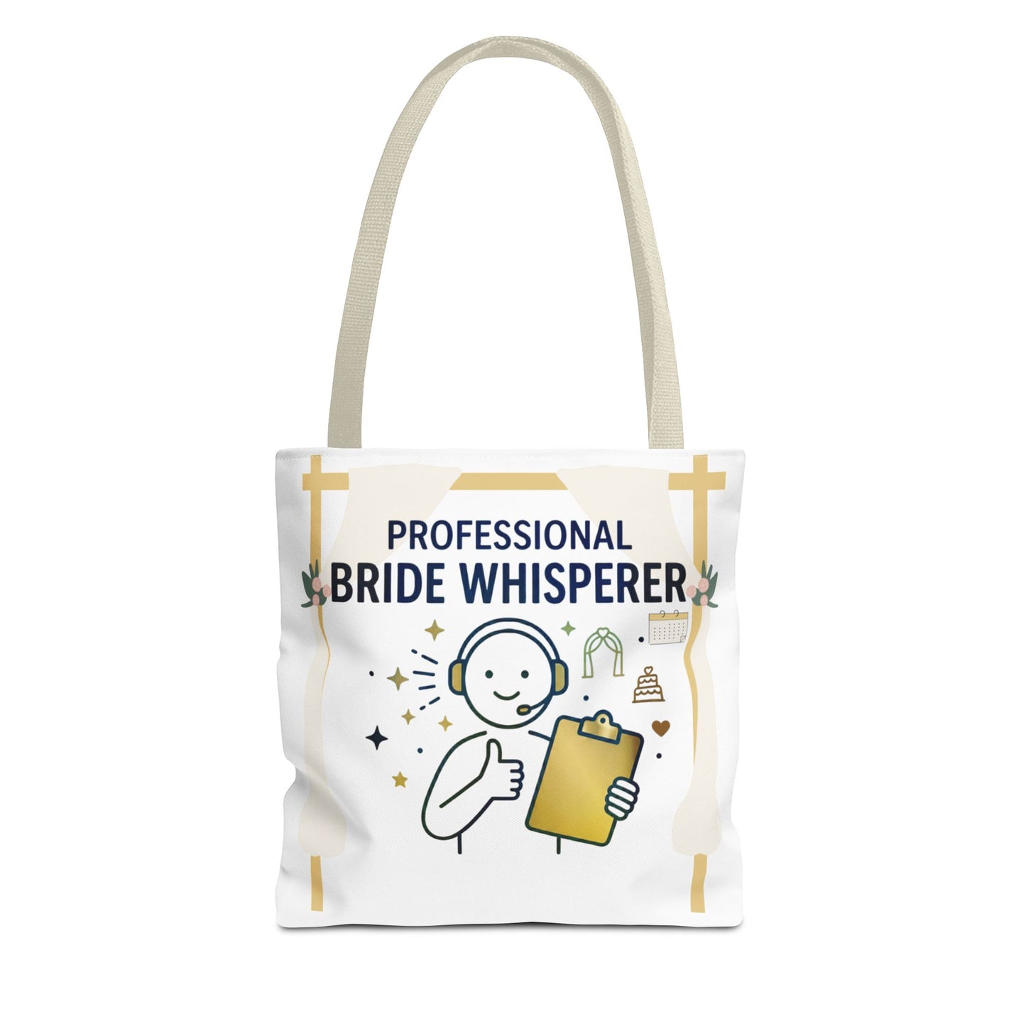 Event Planner/Wedding Planner Gift- "Professional bride whisperer" design- 13x13/16x16" Polyester Tote Bag