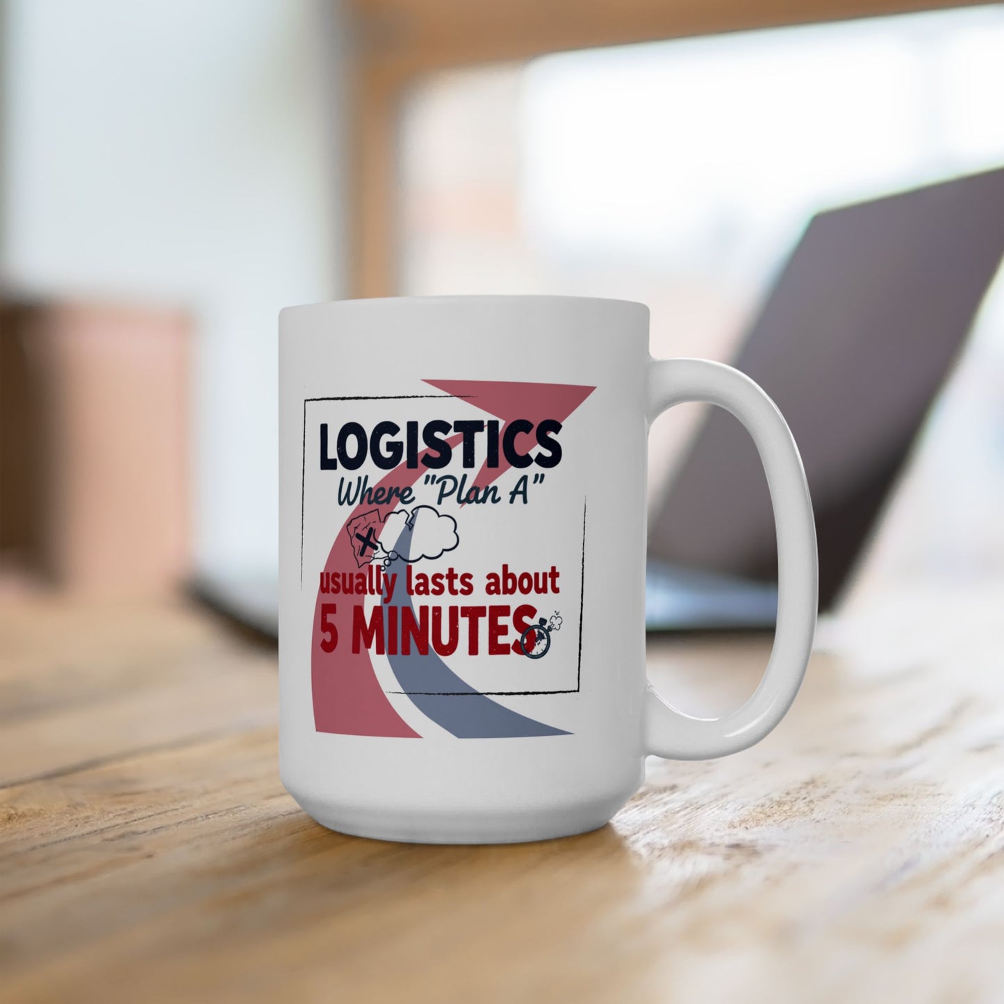 Logistics Manager 11/15oz Ceramic Coffee Mug | Supply Chain Specialist Sarcastic Gift | Plan A Lasts 5 Minutes