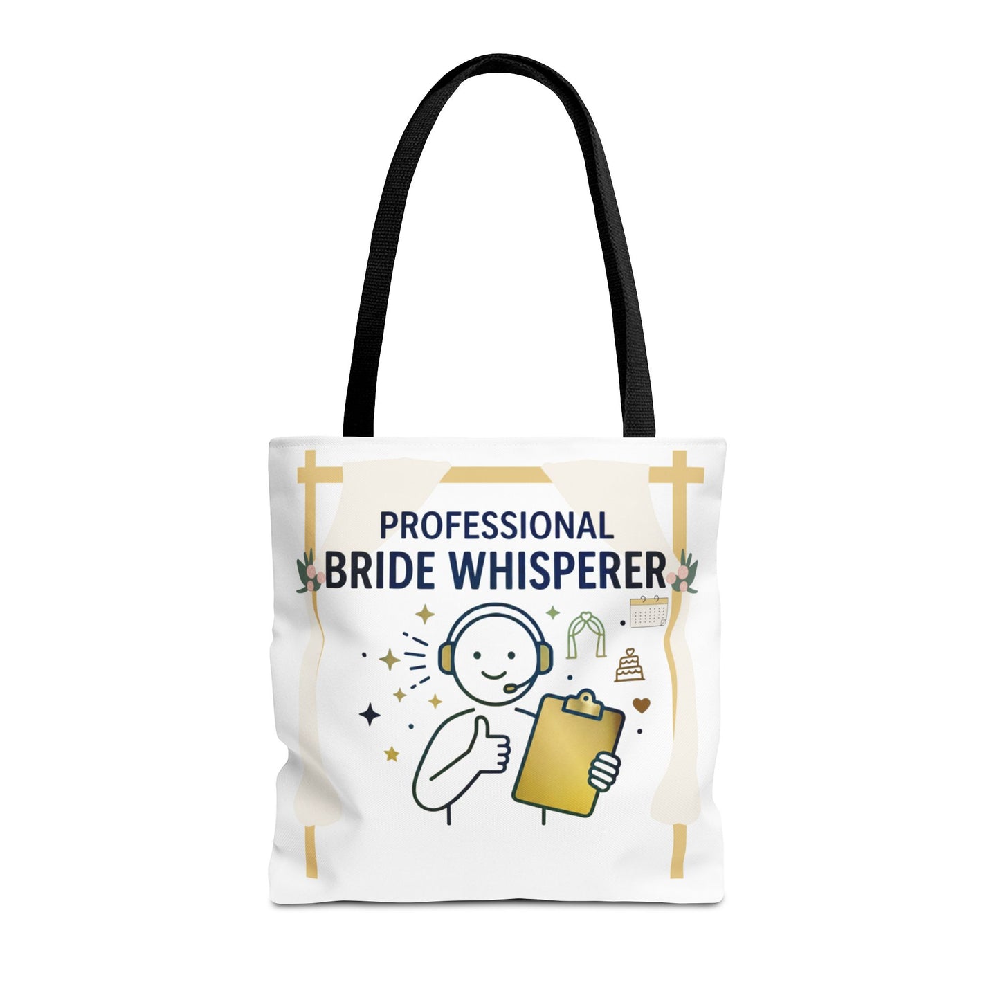 Event Planner/Wedding Planner Gift- "Professional bride whisperer" design- 13x13/16x16" Polyester Tote Bag