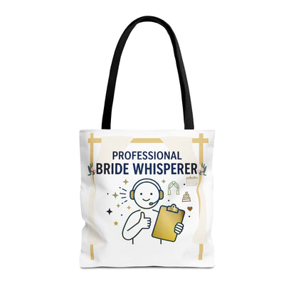 Event Planner/Wedding Planner Gift- "Professional bride whisperer" design- 13x13/16x16" Polyester Tote Bag