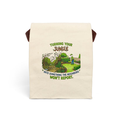 Funny Landscaper/Landscaping Gift- "Turning your jungle into something the neighbors won't report" design- Canvas Lunch Bag