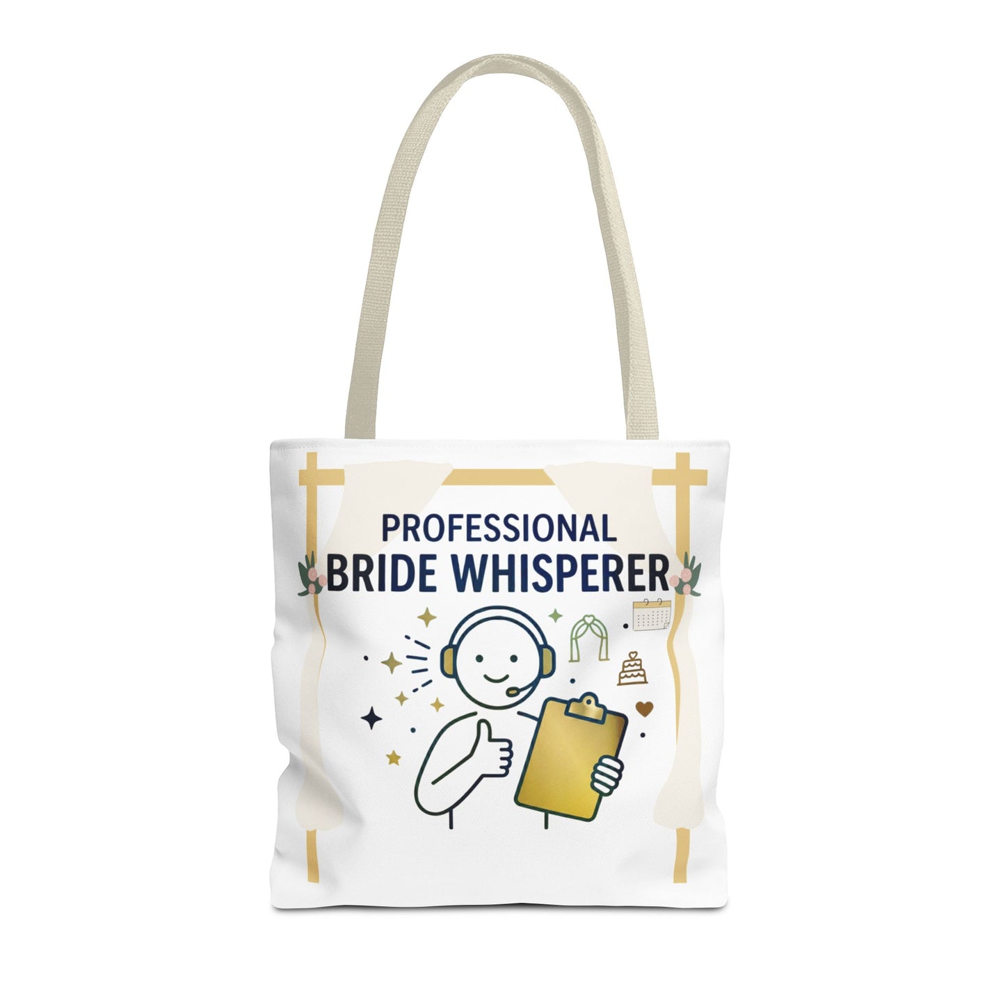 Event Planner/Wedding Planner Gift- "Professional bride whisperer" design- 13x13/16x16" Polyester Tote Bag