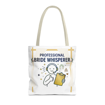 Event Planner/Wedding Planner Gift- "Professional bride whisperer" design- 13x13/16x16" Polyester Tote Bag