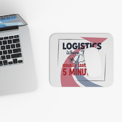 Funny Logistics Gift- "Where plan A usually lasts about 5 minutes" design- 9x8" Mousepad