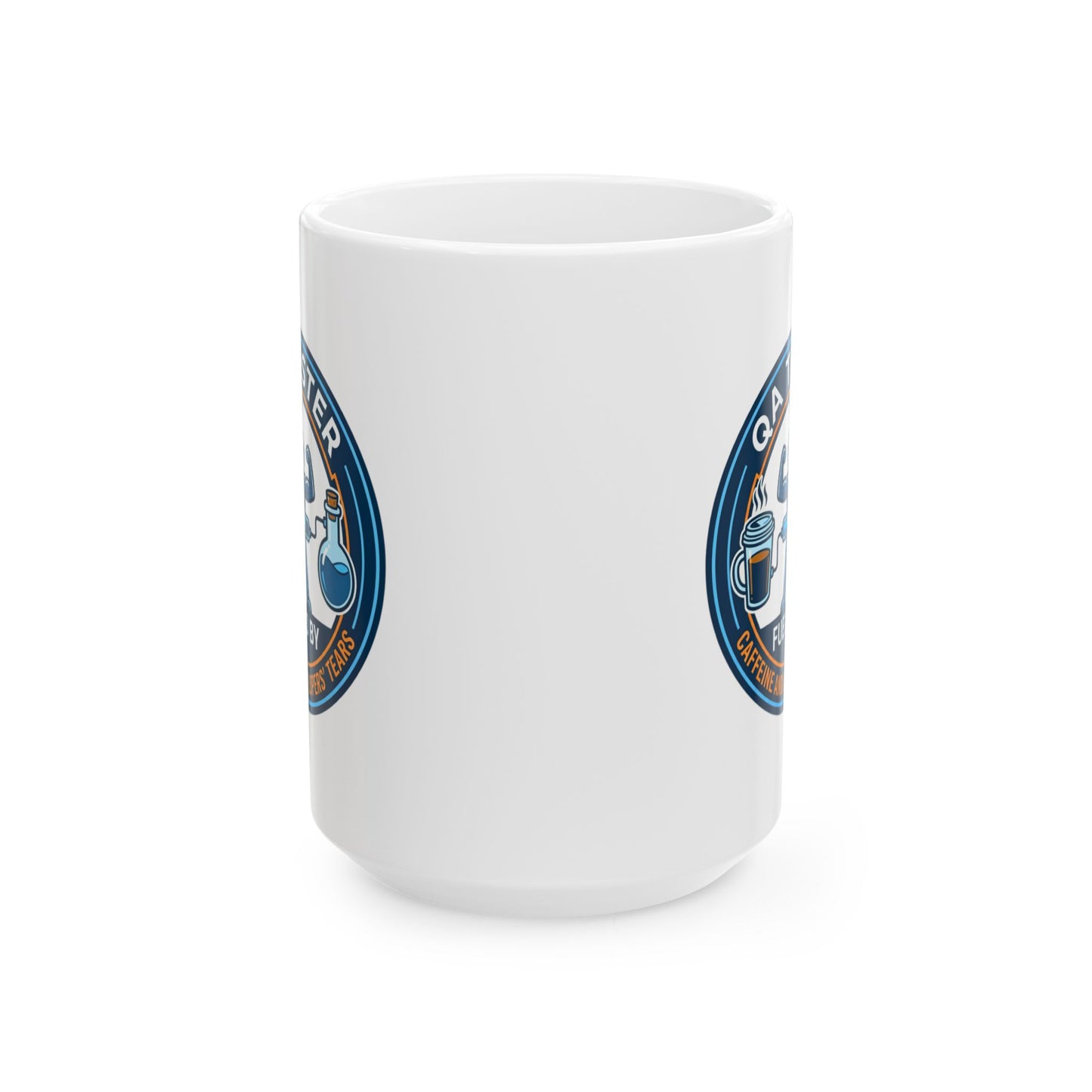 QA(Quality Assurance) Tester Funny Design- "Fueled by caffeine and developers' tears"- 11/15oz Ceramic Coffee Mug