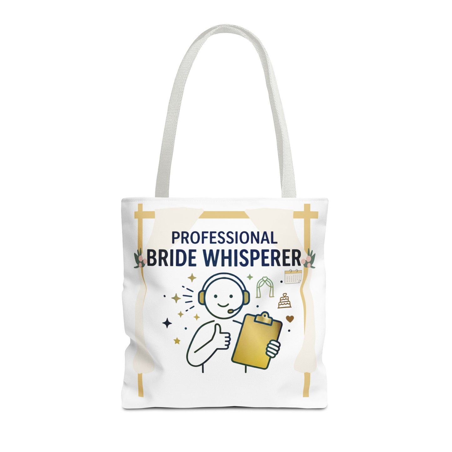 Event Planner/Wedding Planner Gift- "Professional bride whisperer" design- 13x13/16x16" Polyester Tote Bag